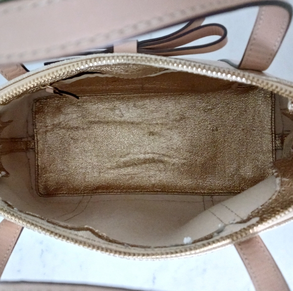 Kate Spade Gold Capri Espadrille Maise Mixedmedia Satchel - Picture 9 of 16